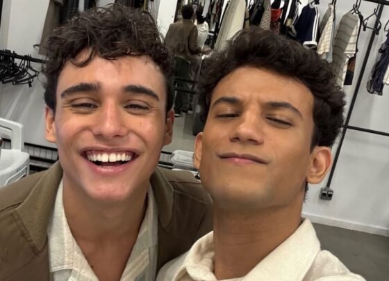 pedro goifman e elvis vittorio nos bastidores de garota do momento