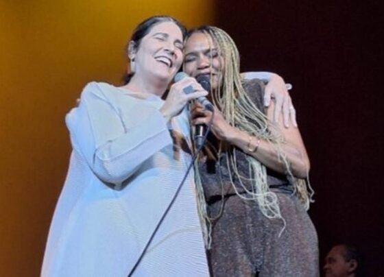 Imagem colorida de Monica Salmaso e Teresa Cristina - Metrópoles