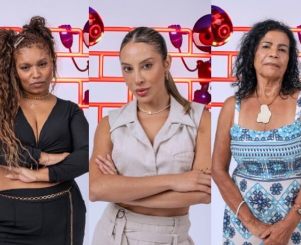 Montagem com fotos coloridas de Camilla, Renata e Vilma - Metrópoles