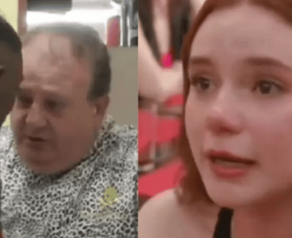 Montagem de imagem colorida de Jacquin na esquerda e mulher ofendida no programa pesadelo na cozinha, na direita