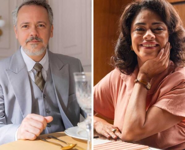 fotomontagem de raimundo (danton mello) e marlene (ana flávia cavalcanti) em garota do momento