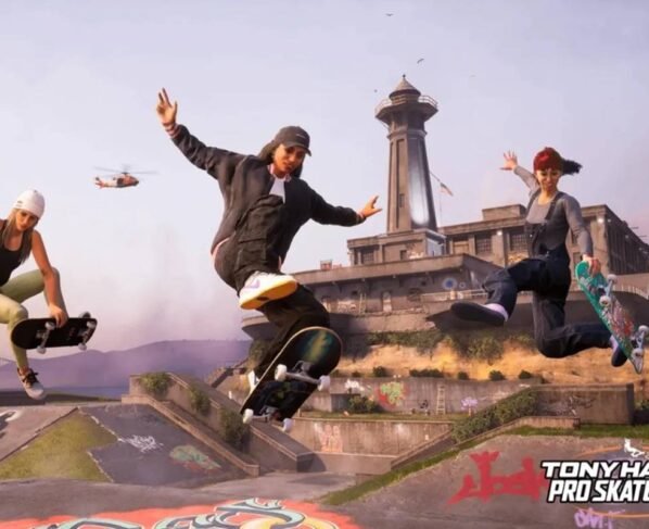 desenho de tres mulheres no ar com skates nos pés - metrópoles