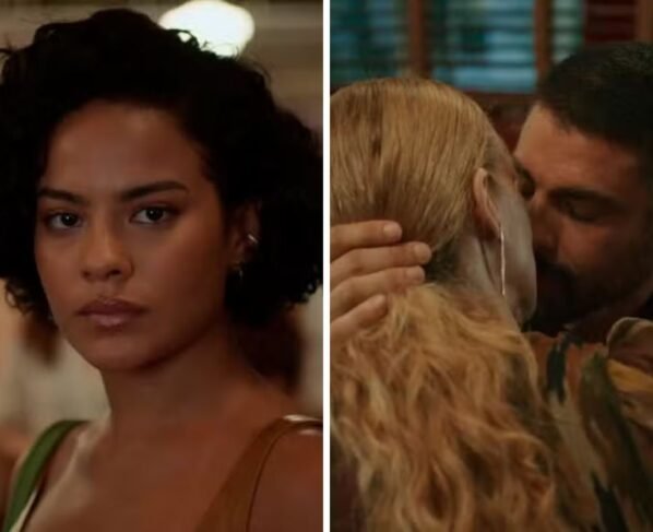 Maria de Fátima vê César beijando cliente