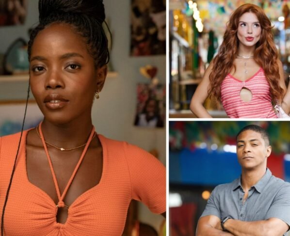 Vale Tudo - Leona (Clara Moneke) flagra beijo de Kami (Giovanna Lancellotti) e Marlon (Humberto Morais)