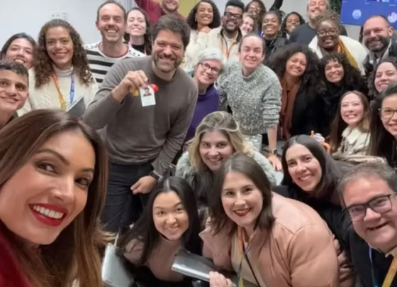 Patr&iacute;cia Poeta e equipe do Encontro. Foto: Reprodu&ccedil;&atilde;o/Instagram