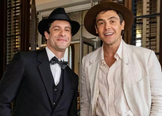 Celso (Rainer Cadete) e Candinho (Sergio Guizé) em Êta Mundo Melhor!