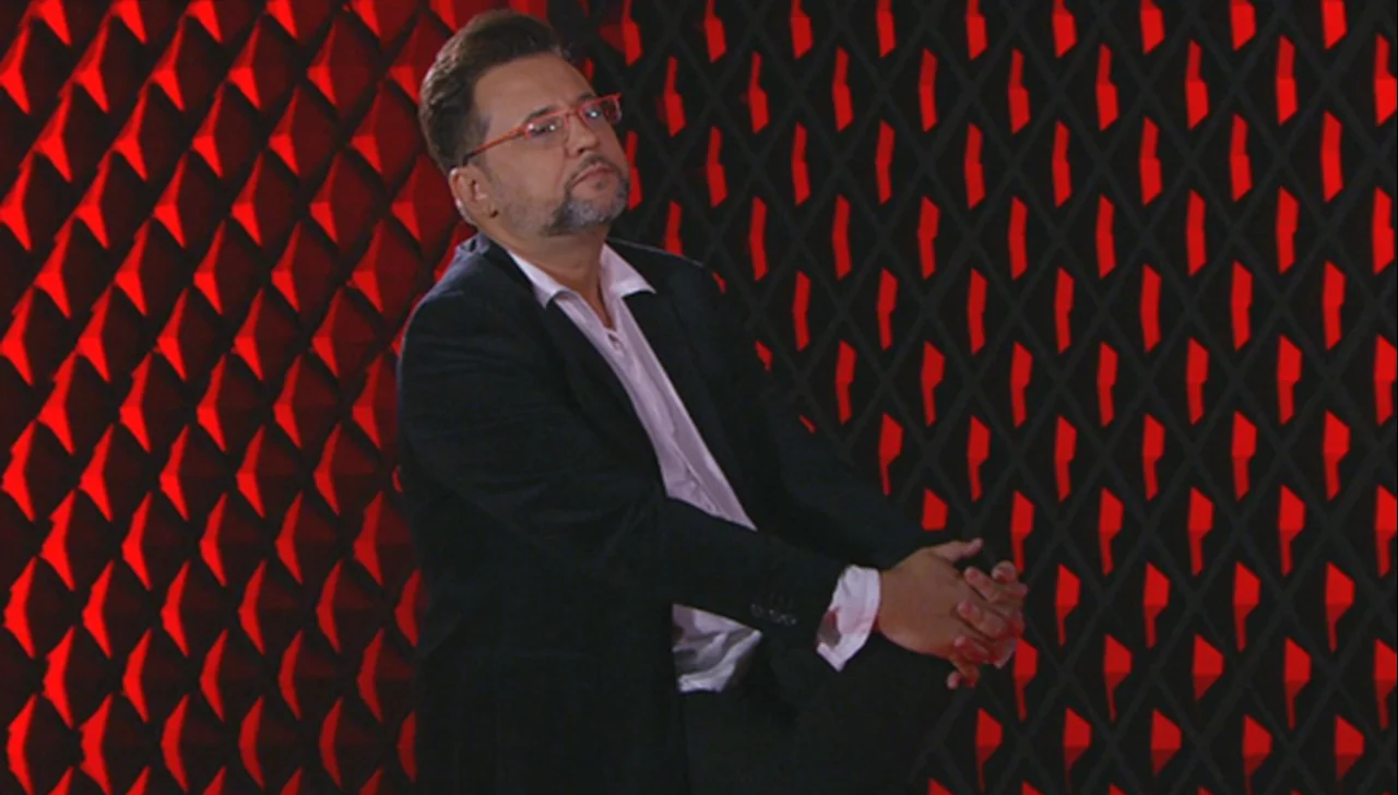 Geraldo Luís no programa “No Alvo”. Foto: Divulgação/SBT