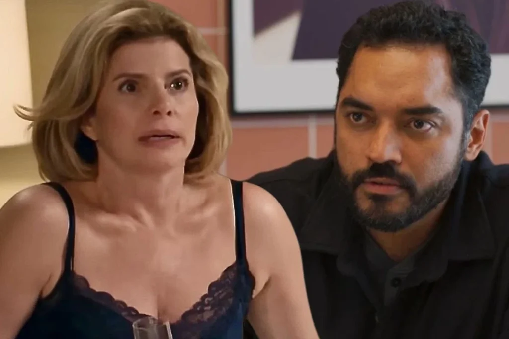 Odete (Debora Bloch) e Mario Sergio (Thomás Aquino) em Vale Tudo