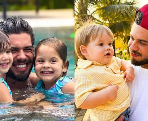 Zé Felipe e filhos, Maria Alice, Maria Flor e José Leonardo