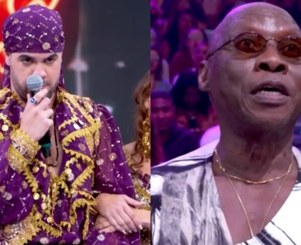 Álvaro e Zebrinha na Dança dos Famosos, do Domingão com Huck