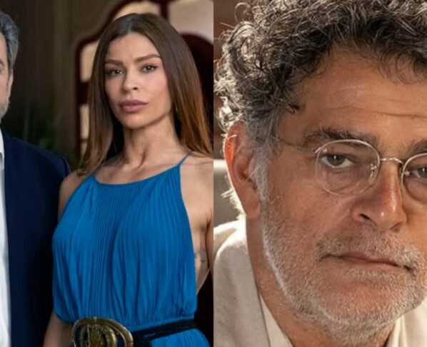 Ferette (Murilo Benício), Arminda (Grazi Massafera) e Rogério (Eduardo Moscovis) de Três Graças