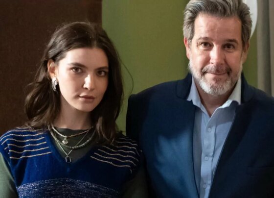 Lorena (Alanis Guillen) e Ferette (Murilo Benício) em