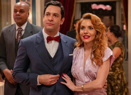 Tamires (Monique Alfradique) com Celso (Rainer Cadete) em Êta Mundo Melhor