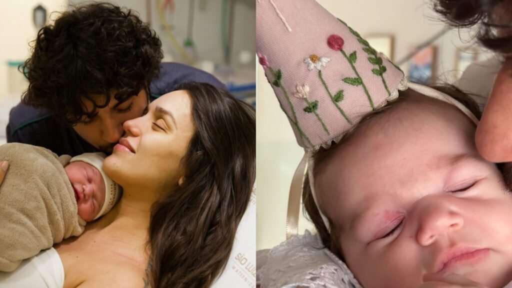 Zuza, a primeira filha de Nattan e Rafa Kalimann, completou um mês - Crédito: Reprodução Instagram @rafakalimann