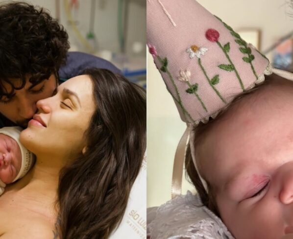 Zuza, a primeira filha de Nattan e Rafa Kalimann, completou um mês - Crédito: Reprodução Instagram @rafakalimann