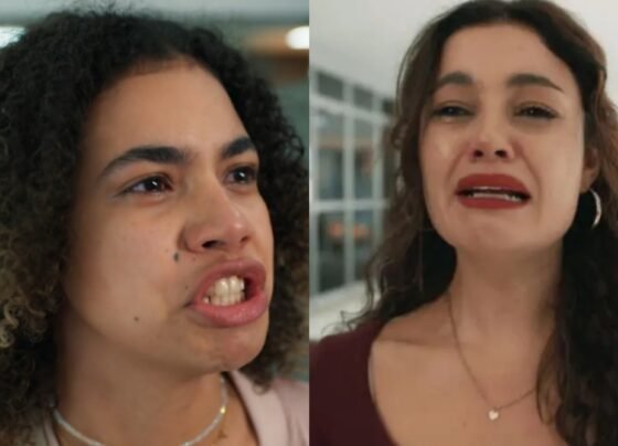Joélly (Alana Cabral) e Gerluce (Sophie Charlotte) de Três Graças
