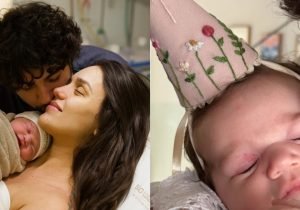 Zuza, a primeira filha de Nattan e Rafa Kalimann, completou um mês - Crédito: Reprodução Instagram @rafakalimann